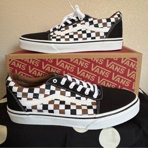 Vans Ward Pop Checker board Skate Shoes Sneakers Youth Size 7